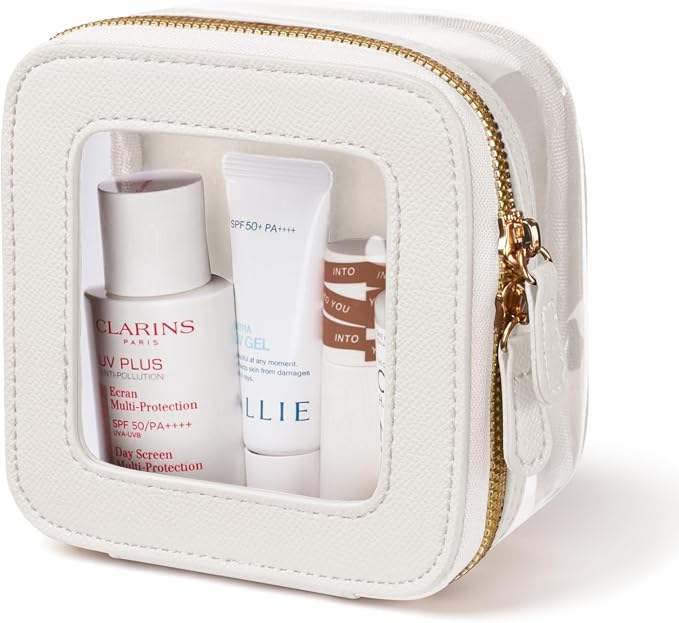 Mini Cosmetic Bag Clear Makeup Bag Small Travel Toiletry Bag with Zipper, Cute Car Cosmetic Case Transparent Makeup Pouch for Purse (White) - Image 7