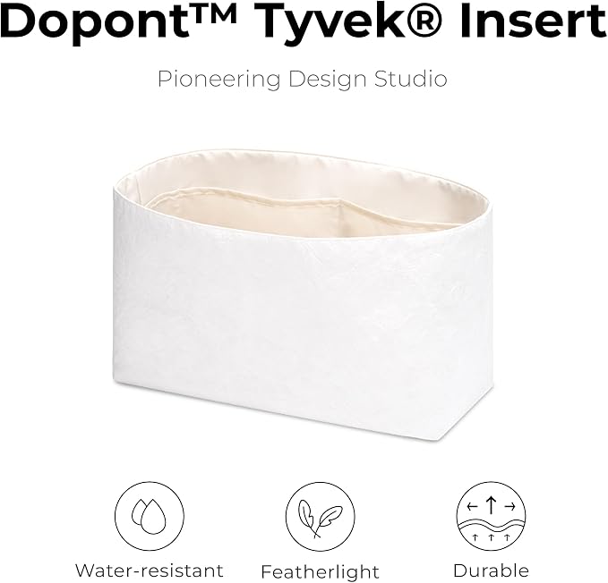 Lightweight Purse Organizer Compatible with Saint Louis PM | Handcrafted DuPont™ Tyvek®,Handbag Organizer Insert,1:1 Custom Fit,Craie,Designed for Minimalists, Office & Daily Commute - Image 4