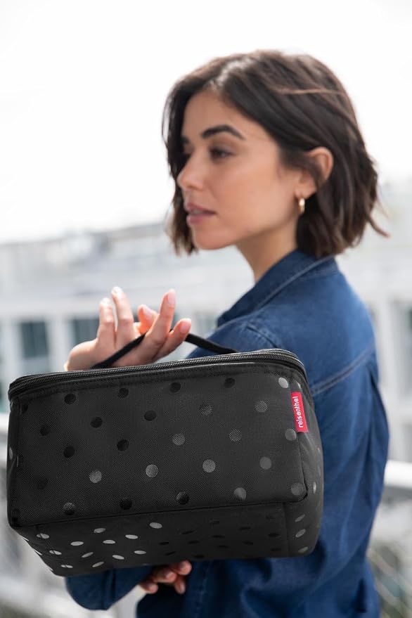 reisenthel beautycase glossy dots black - square toiletry bag, luggage organizer, cosmetic bag - Image 6