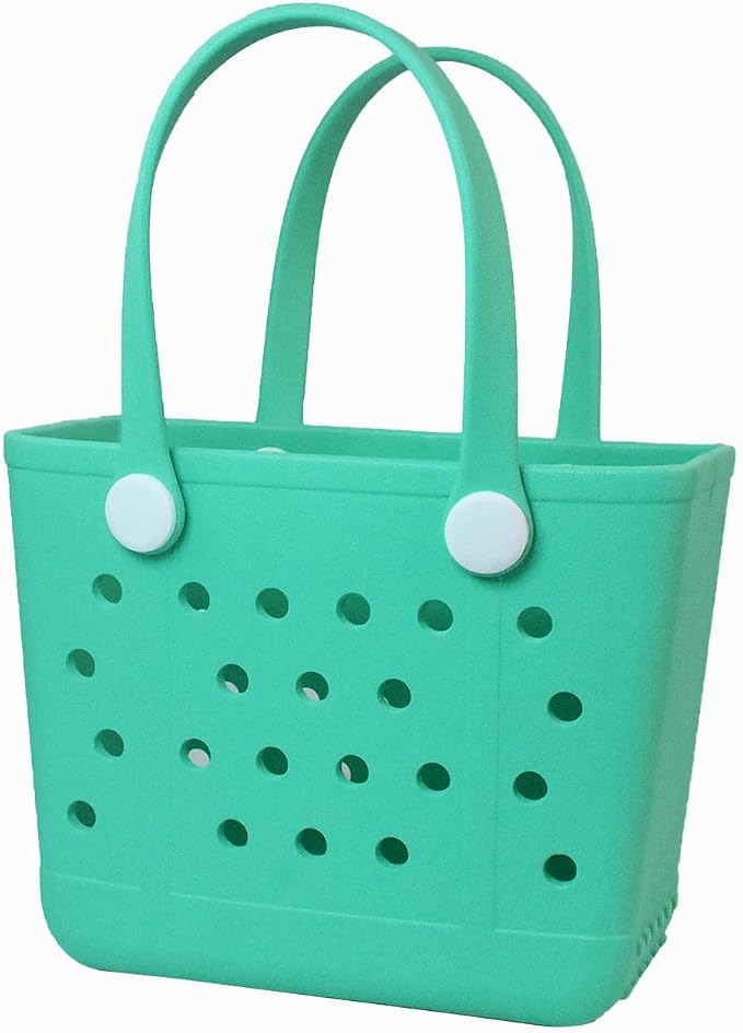 Rubber Beach Bag for Women, Waterproof Travel Tote Bags for Beach | Waterproof Sand-proof Tote Bags with Zipper Pocket, Durable Lightweigh Tote Bag for Outdoor - Image 9