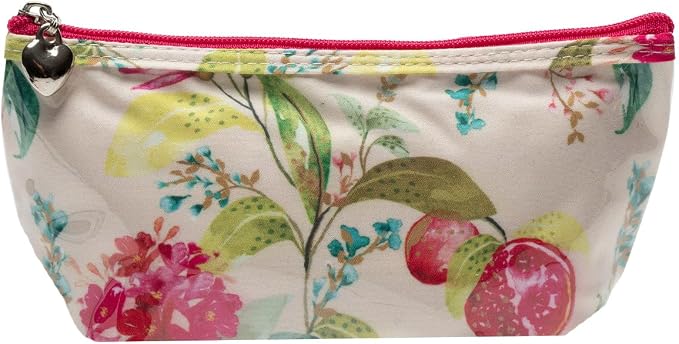 Jacaranda Living Extra Small Cosmetic Bag - Water-Resistant, PVC-Lined - Pomegranate by JacarandaLiving
