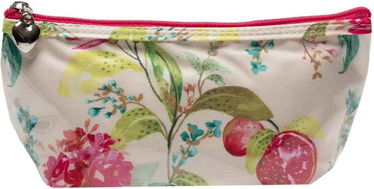 Jacaranda Living Extra Small Cosmetic Bag - Water-Resistant, PVC-Lined - Pomegranate by JacarandaLiving
