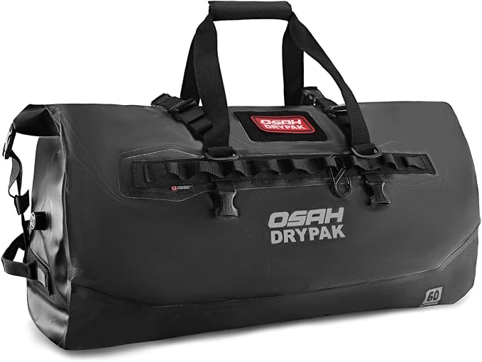 OSAH DRYPAK Waterproof Duffel Bag 25L/40L/60L – Heavy-Duty Motorcycle Tail Bag, Roll-Top Dry Bag for Travel, Camping, Boating, Kayaking, Outdoor Adventure by OSAHDRYPAK
