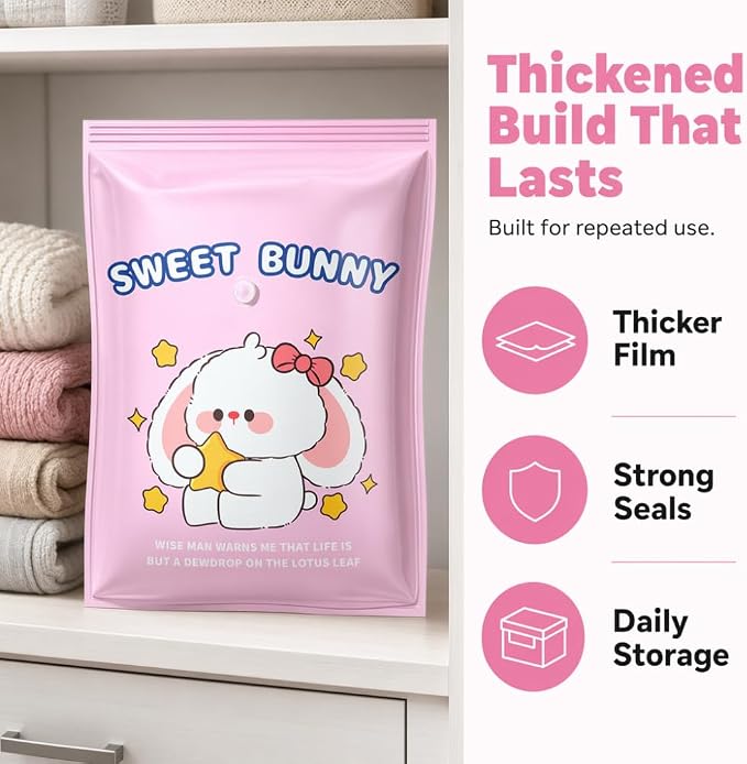 Vacuum Storage Bags with Pump, Thick Space Saver for Blanket & Comforters (Large 1pc + Vacuum Hand Pump) - Image 6