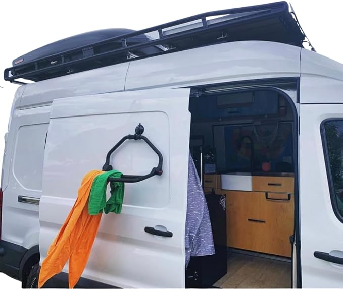 Malo’o RV/Van/Boat DryRack with Suction Cup – Portable Gear Drying Rack for Wetsuits, Towels & Camping Gear – 2 Bars for Faster Airflow – Collapsible, Scratch-Free Design by Maloo