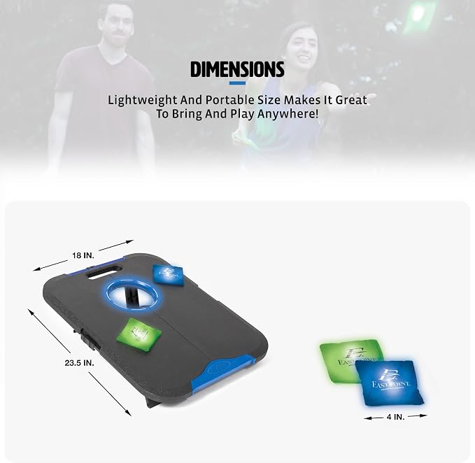 EastPoint Sports Go! Gater Cornhole – Light-Up and Travel Versions – Easy Storage & Light-Weight – Perfect for Outdoor and Indoor Play - Image 4