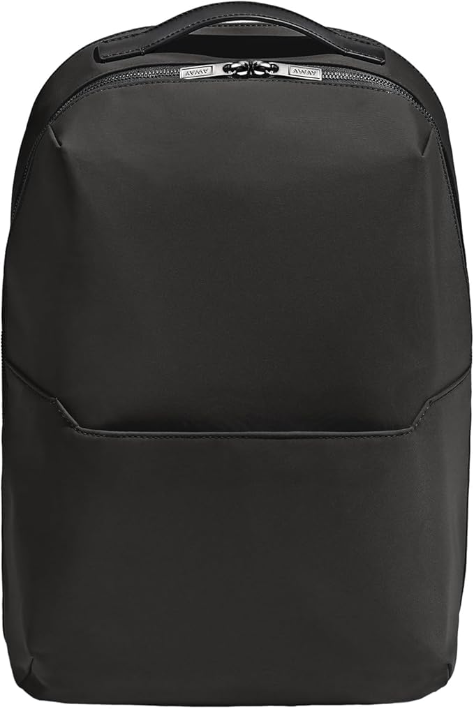 Away The Everywhere Zip Backpack - Personal Item Airline Approved Backpack with 16” Padded Laptop Sleeve, Water Bottle Pocket, Interior and Exterior Pockets - Fits Up to 16-Inch Laptops - Jet Black by Unknown