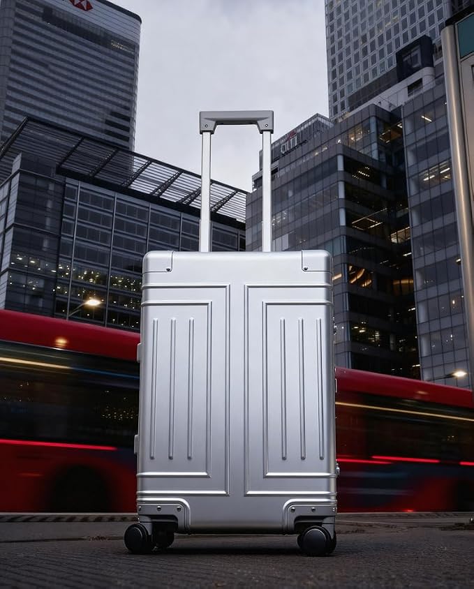 All Aluminum Carry On Luggage，Cut from Whole Aluminum Sheet，22x14x9 Airline Approved ，（3rd Generation，Premium Metal zipperless suitcase ） (silvery, 26inch) - Image 2