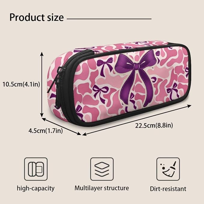 Trendy Camo Girls Backpack Set with Pink Bow, 4-Piece Camouflage School Bag and Lunch Box for Active Kids Ages 5-12, Lightweight Hunting Style - Image 7