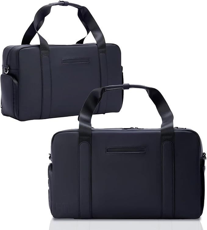 The FTL Lite Mens Gym to Office Bag - 17L Briefcase Gym Bag Hybrid with Shoe Compartment & 16" Laptop Sleeve - Executive Daily Carry & Overnight Duffel for Athletic Business Pros - Kenmare Black by FTL