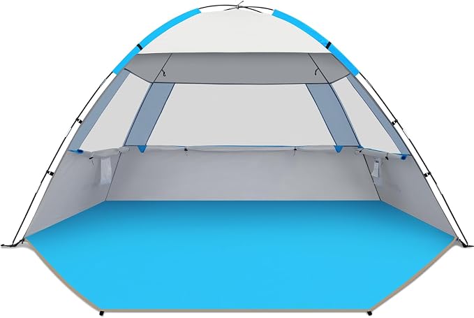 Gorich Beach Tent Sun Shelter for 3/4/6/8/10 Person with UPF 50＋ UV Protection, Lightweight & Easy Setup Beach Shade Canopy, Portable Beach Shade Tent Beach Cabana by Gorich