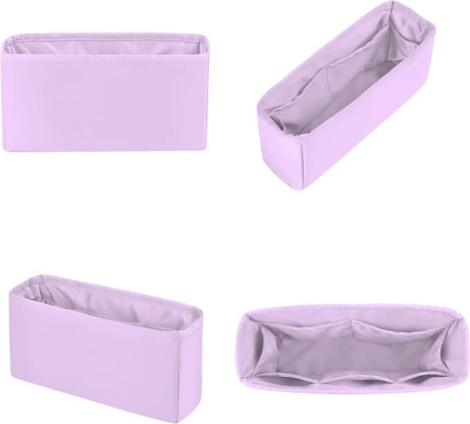 Purse Organizer Insert, Silky-Soft Lightweight Design, Multi-Pocket, Keeps Bag Organized & Protects Interior, Fits Chanel Classic Flap Mini, Ideal for Travel & Daily Use(Plum, CF Mini 20) - Image 8