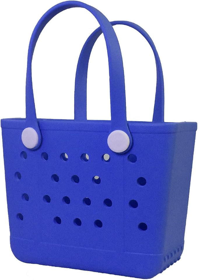 Rubber Beach Bag for Women, Waterproof Travel Tote Bags for Beach | Waterproof Sand-proof Tote Bags with Zipper Pocket, Durable Lightweigh Tote Bag for Outdoor by Unknown