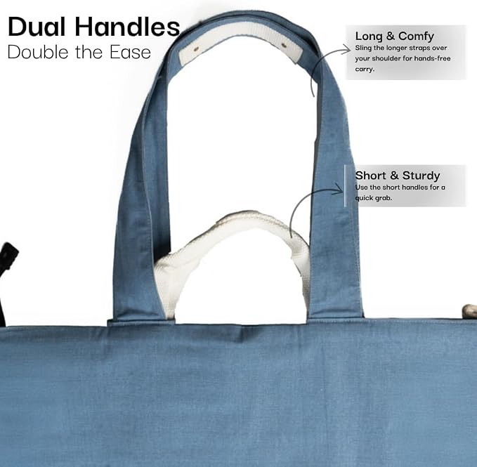 Salt Earth XL Beach Tote Bag for Women – XL Travel Tote with Zipper & Pockets, Oversized Canvas Pool Bag, Weekender Carry-On - Image 4
