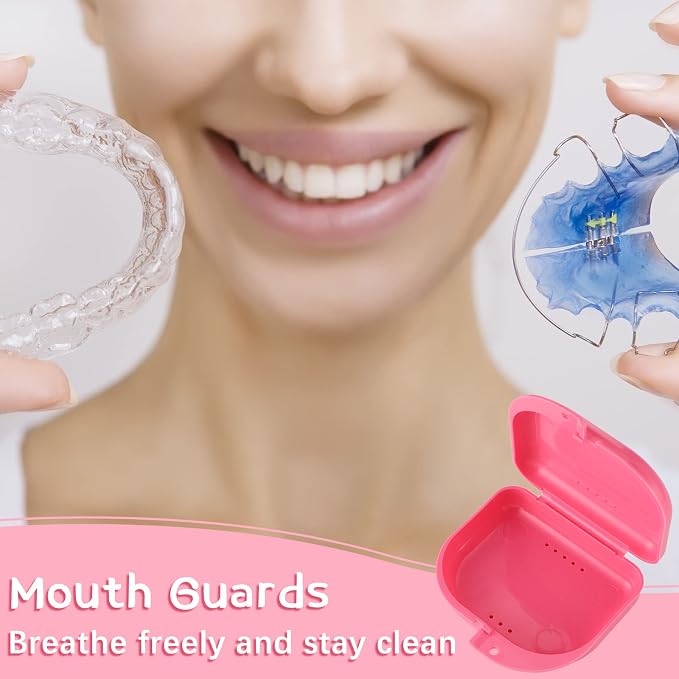Nuenen 180 Pcs Retainer Case with Vent Holes Mouth Guard Container Case Dental Storage Container Multicolor Dental Retainer Box for Office Travel Household, 9 Colors (Fresh Color) - Image 4