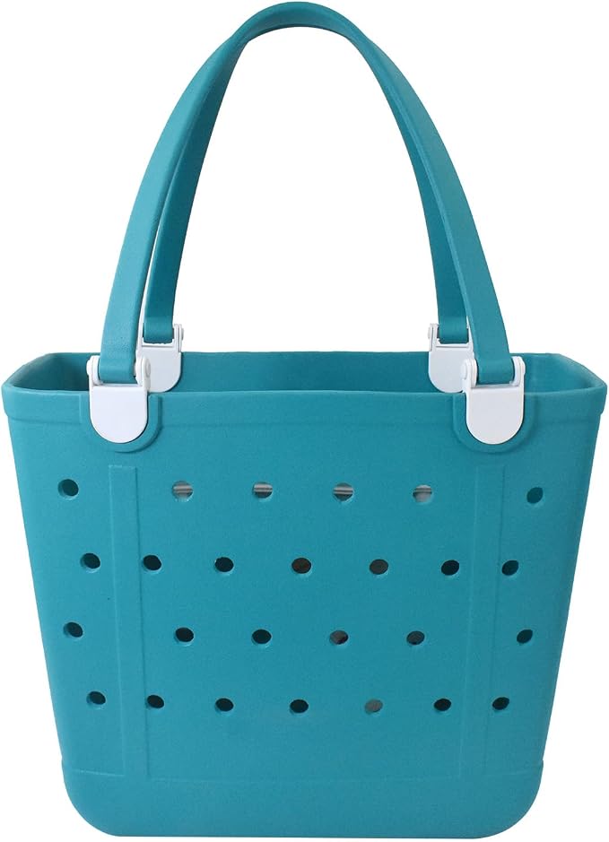 Lightweight Extra large Rubber Beach Bag Small mini Tote Bag for Gym Waterproof medium Open Handbag for Pool Sports by Addoklm