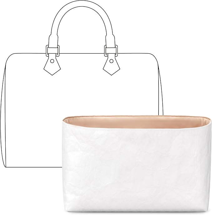 Lightweight Purse Organizer Compatible with LV Speedy 25 | Handcrafted DuPont™ Tyvek®,Handbag Organizer Insert,1:1 Custom Fit,Vanile,Perfect for Commuters, Travelers & Everyday Carry by FANJIProject