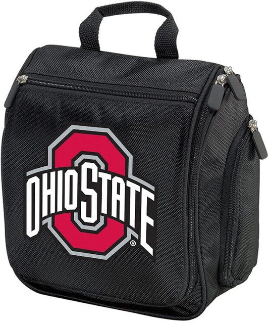 Broad Bay Official Ohio State Toiletry Bag Hanging Travel Organizer | Buckeyes Fan Gift, 1680D Ballistic Polyester, Clear Pockets, Side Zip Storage, Grooming, Shaving, Cosmetics, Alumni Gift by BroadBayPersonalizedGifts
