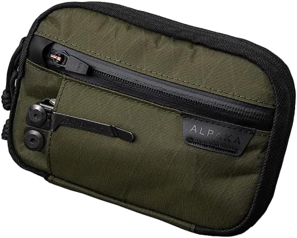 ALPAKA Admin Pouch Pro EDC Organizer Tool Pouch Green X-Pac X42 | Smooth Zipper, Weatherproof Storage for Electronics, Cables, Travel Accessories by ALPAKA