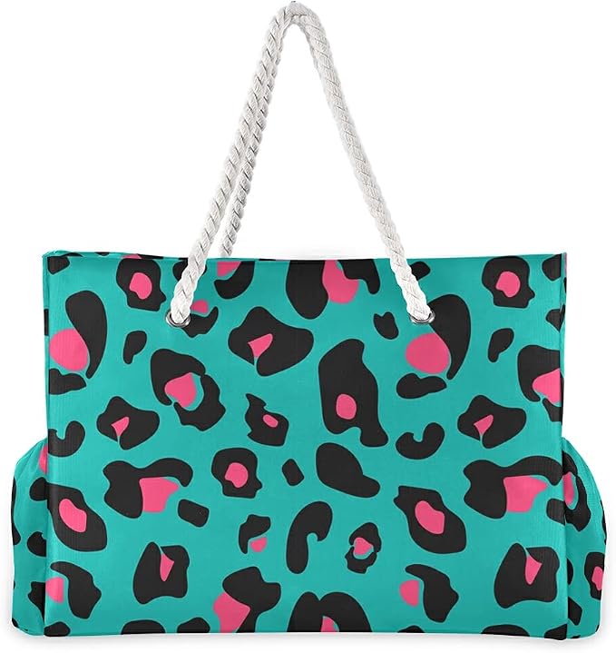 senya Large Beach Shoulder Bags Canvas Tote Water Resistant for Gym Travel Daily - Image 4