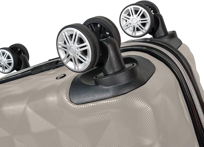 Kenneth Cole REACTION Diamond Tower Collection Lightweight Hardside Expandable 8-Wheel Spinner Travel Luggage, Rye, 28-Inch Checked - Image 10