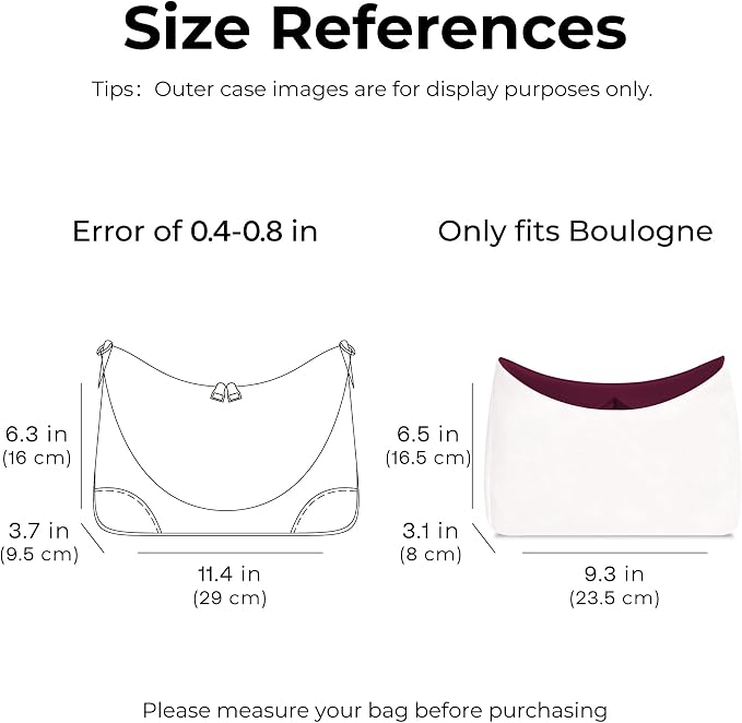 Lightweight Purse Organizer Compatible with LV BOULOGNE | Handcrafted DuPont™ Tyvek®,Handbag Organizer Insert,1:1 Custom Fit,Prunoir,Designed for Minimalists, Office & Daily Commute - Image 2