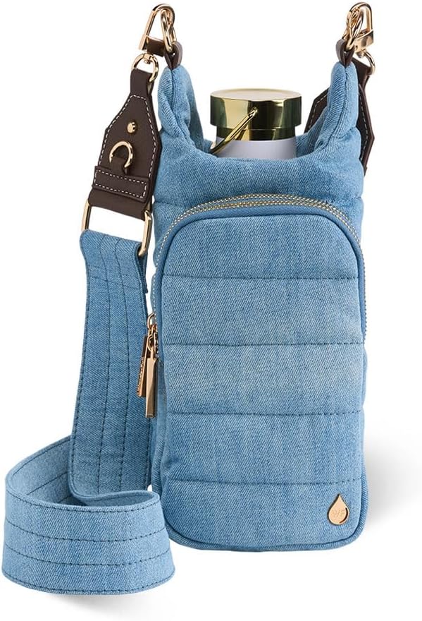 WanderFull® Original HydroBag®, Fits Up to 32 oz Water Bottle Holder with Strap, Gift for Women, Hands-Free Crossbody, Water Bottle Carrier Bag with Phone Pocket by WanderFull