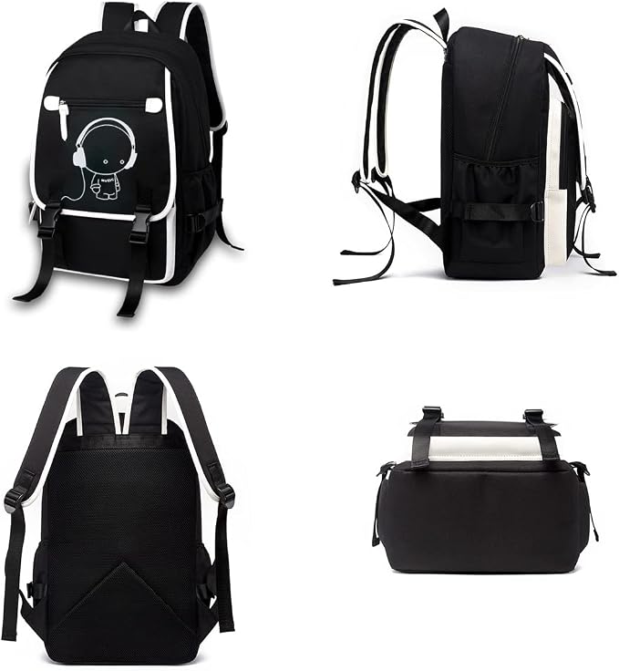 Asge Large 3 Piece Backpack Set - Boys & Girls Teenage Reflective Waterproof School Satchel for Travel & Outdoor - Image 8