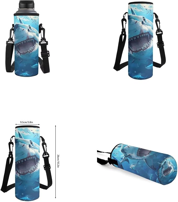 Shark Backpack for Boys Kids Backpack with Lunch Box Water Bottle Holder and Soft Pencil Case 4 in 1 Set Bookbag with Front Pocket for School Teens 17 inch Lightweight School Bag for Girls - Image 6