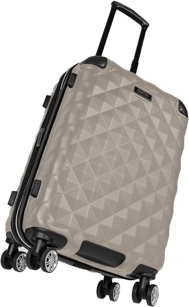 Kenneth Cole REACTION Diamond Tower Collection Lightweight Hardside Expandable 8-Wheel Spinner Travel Luggage, Rye, 28-Inch Checked - Image 2