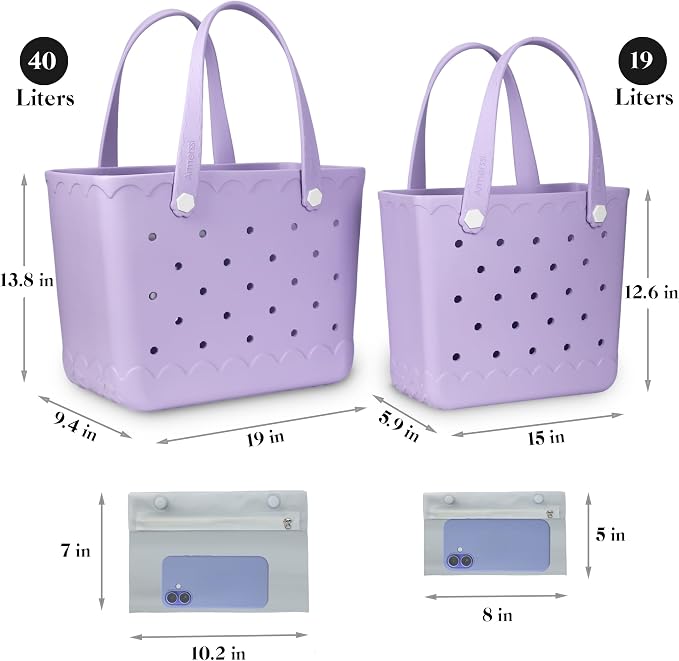 Rubber Beach Tote Bag Waterproof Tip-Proof Outdoor Tote Bag for the Beach Boat Pool Sports - Image 4