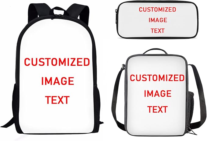 AFPANQZ Kids Backpack 3 Pieces Set Large Capacity School Bags with Heat Insulated Lunch Bags Small Pencil Bags 3 Pack by AFPANQZ