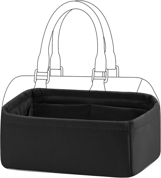 DGAZ Silk Purse Organizer Insert Fits LV Speedy 16/20/25/30/35/45 bags，Silky Smooth Bag Organizer，Luxury Handbag & Tote Shaper（Black，SP16） by DGAZ