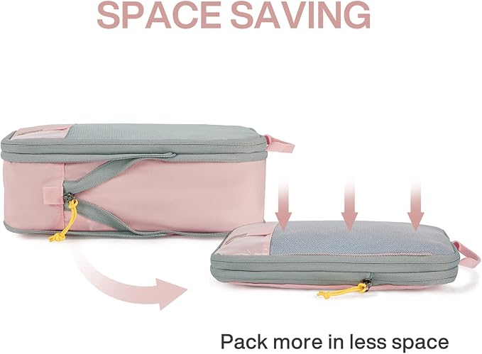BAGSMART 6 Set /4 Set/2 Set Compression Packing Cubes for Travel, Lightweight Luggage Organizer Bags, Durable Space Saver Bags Travel Essentials - Image 4