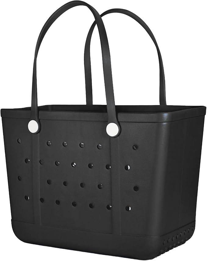 Rubber Beach Bag for Women, Waterproof Travel Tote Bags for Beach | Waterproof Sand-proof Tote Bags with Zipper Pocket, Durable Lightweigh Tote Bag for Outdoor by Unknown