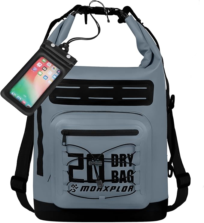 MORXPLOR Dry Bag Waterproof,5L/10L/20L/30L/40L/55L Roll Top Dry Bag Backpack with WaterProof Phone Case for Swim,Kayak by MORXPLOR
