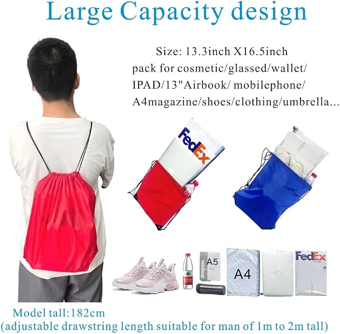 Drawstring Backpack Bulk 24Pcs Draw String Backpack Bags DIY Gym Sports Traveling Yoga Cinch Bag Sackpack Drawstring(black) - Image 7