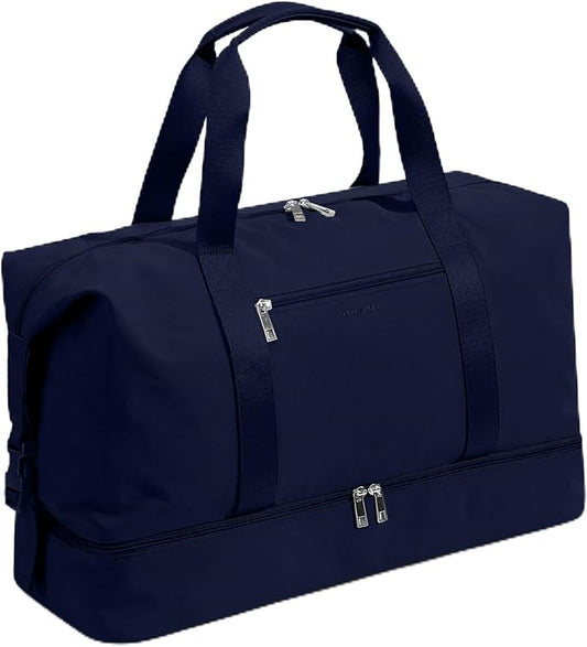 Oeihuivt Weekender Bags for Women - 21 Inch Large Travel Duffel Bag Set with Shoe Compartment, Heavy-Duty nylon Carry On Overnight Tote Blue by Oeihuivtweekenderbag