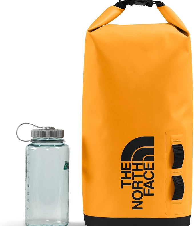 The North Face Base Camp Dry Bag - Roll-Top Waterproof Stuff Sack, Ideal for Camping Gear & Kayak Accessories, Summit Gold/TNF Black, 12 Liters | Roll-Top Waterproof Stuff Sack, Ideal for Camping Gear & Kayak Accessories - Image 5
