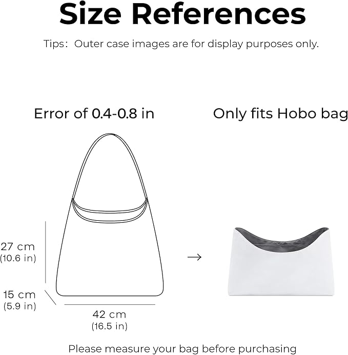 Tote Bag Organizer Insert for G Hobo Bag Handbag,Custom Fit Inside Premium Lightweight Water Resistant Purse Insert with Zipper(Slate Gray) - Image 2