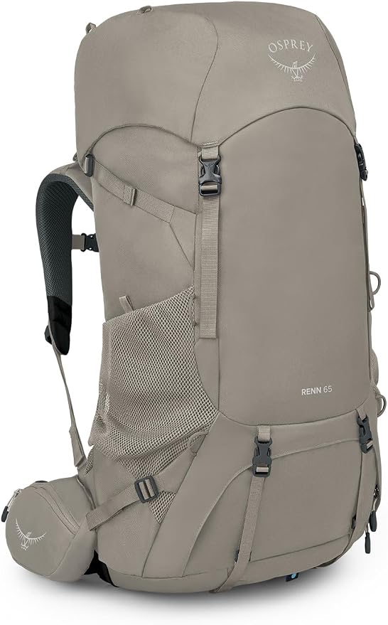 Osprey Renn 65L Women's Backpacking Backpack, Pediment Grey/Linen Tan by Unknown