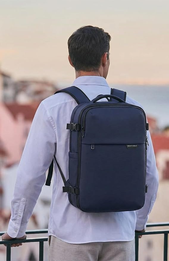 Vacuum Seal Travel Backpack 45L with Pump - Expandable Air Compression System, Water-Resistant Business TSA Lock, Laptop Backpack, Carry-On Suitcase Luggage, Gifts for Men - Image 2