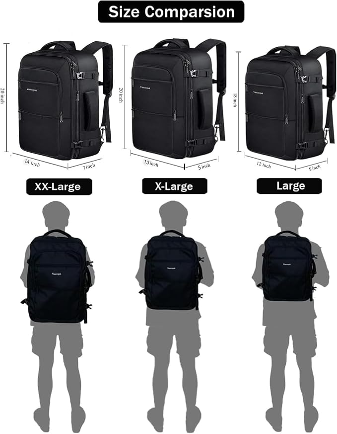 Vancropak 35L Carry on Bags for Airplanes, Luggage Backpack for Travel | Airline Approved Travel Bag, Adjustable Strap, Hidden Shoulder Strap, Weekender Business Daypack, Water Resistant Backpack - Image 5