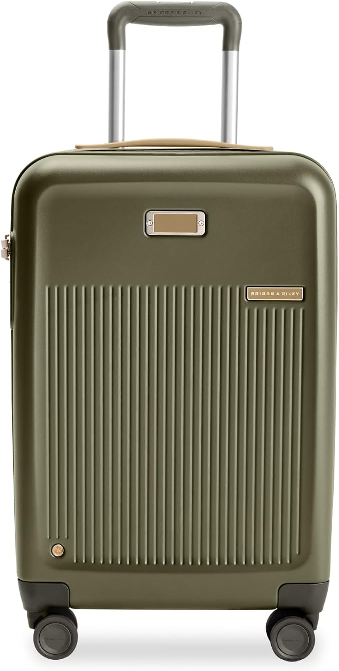 Briggs & Riley Essential 22 Inch Carry-On Expandable Spinner - Expandable Hardside Carry-On Luggage with CX Compression Technology - TSA Lock - Spinner Wheels - Sympatico Collection - Olive by Unknown