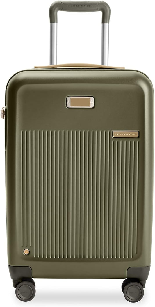 Briggs & Riley Essential 22 Inch Carry-On Expandable Spinner - Expandable Hardside Carry-On Luggage with CX Compression Technology - TSA Lock - Spinner Wheels - Sympatico Collection - Olive by Unknown