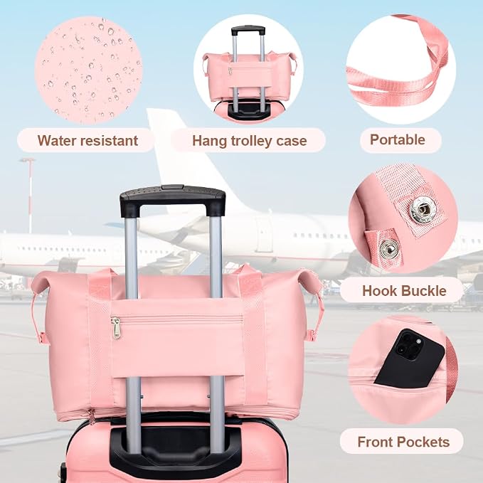 AnyZip Luggage Set 20 Inch Carry on Luggage PC ABS Hardshell Lightweight Suitcases for Travelling with 4 Universal Wheels TSA Lock Pink - Image 5