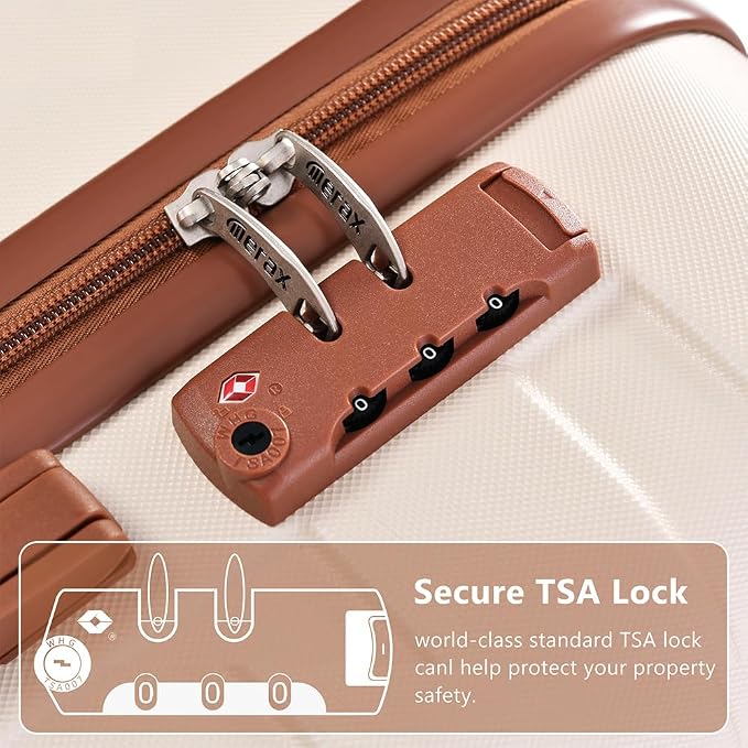 Luggage 3 Pcs ABS Hardside Luggage Sets Spinner Wheels Suitcases - Image 2