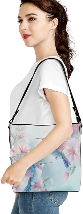 HUGS IDEA Boho Bags for Women Leather Handbag Shoulder Bucket Crossbody Purse - Image 2