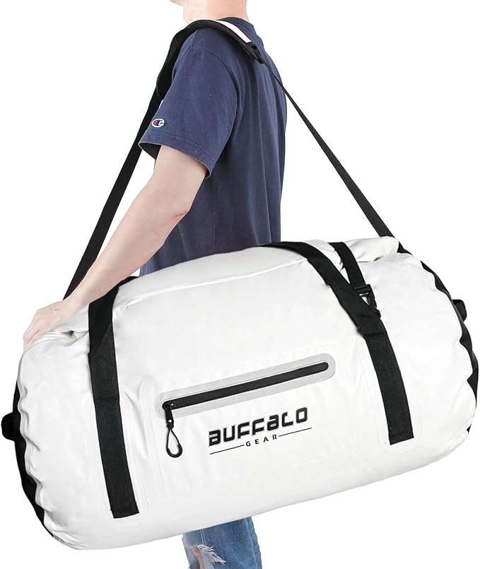 Buffalo Gear Waterproof Duffle Bag 40L 60L 80L Roll-top Dry Bag Heavy Duty Waterproof Duffel Travel Bag for Kayaking Rafting Boating Fishing Camping - Image 4