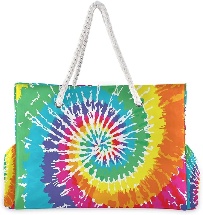 senya Large Beach Shoulder Bags Canvas Tote Water Resistant for Gym Travel Daily - Image 4
